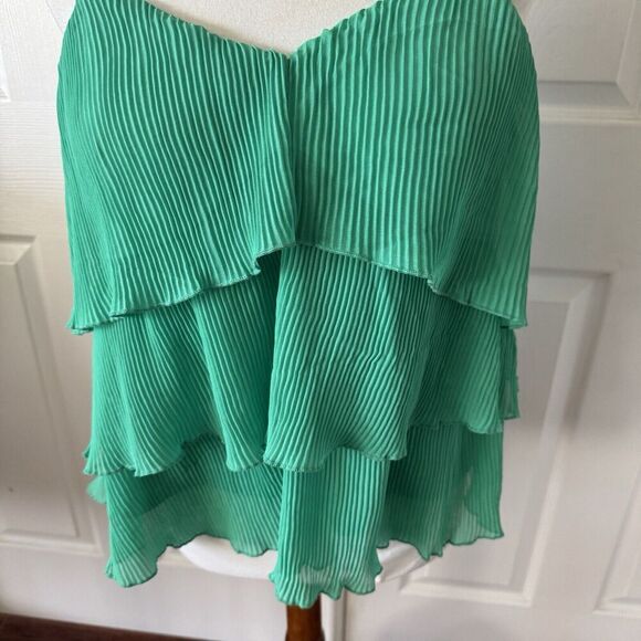 NOBO Jr Womens Tiered Tank Top XL 15-17 Green Bra Boho Y2K Fairycore Boho Retro - Picture 3 of 14